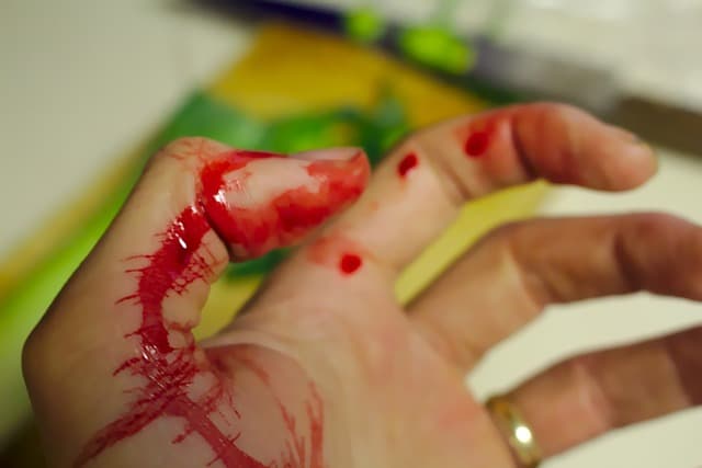 Fingerverletzung beim Flaschenöffnen